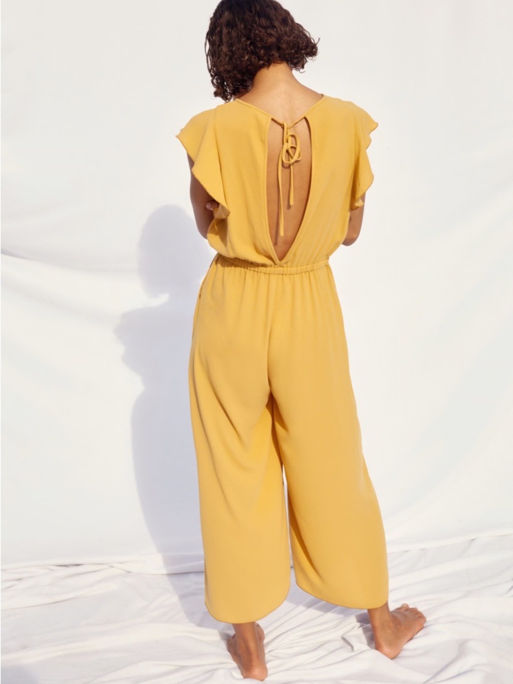 Wilfred Mustard Yellow Sleeveless Wide-Leg Jumpsuit